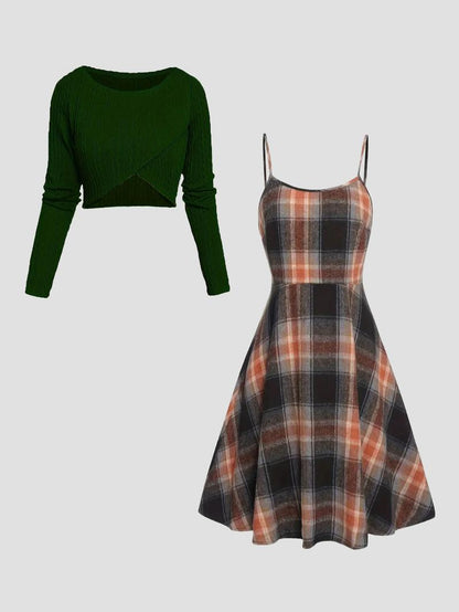 Maison Ivy · The Plaid Skirt Set