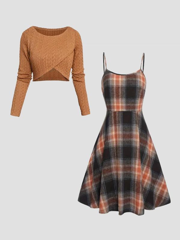 Maison Ivy · The Plaid Skirt Set