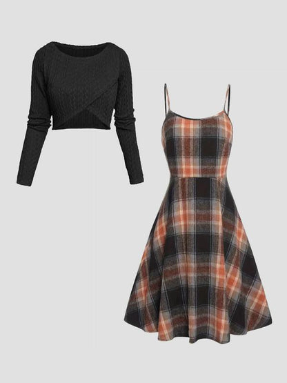 Maison Ivy · The Plaid Skirt Set