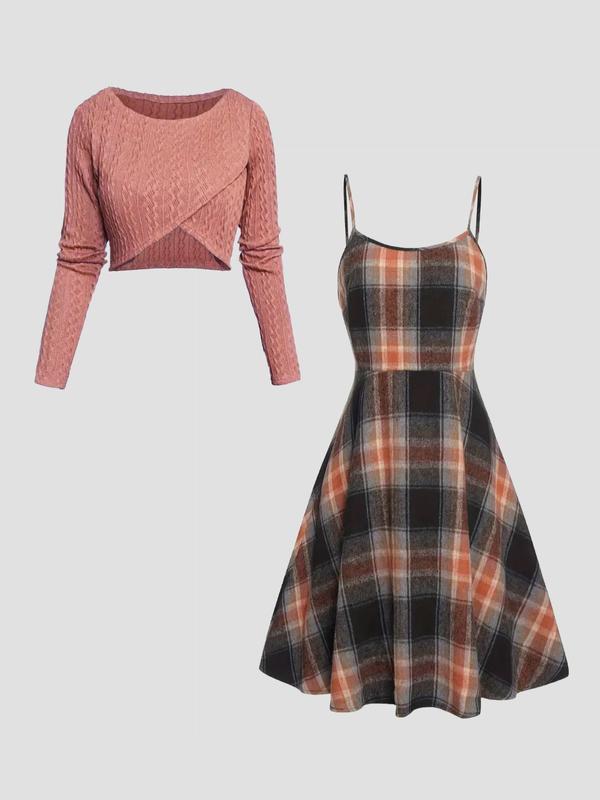 Maison Ivy · The Plaid Skirt Set