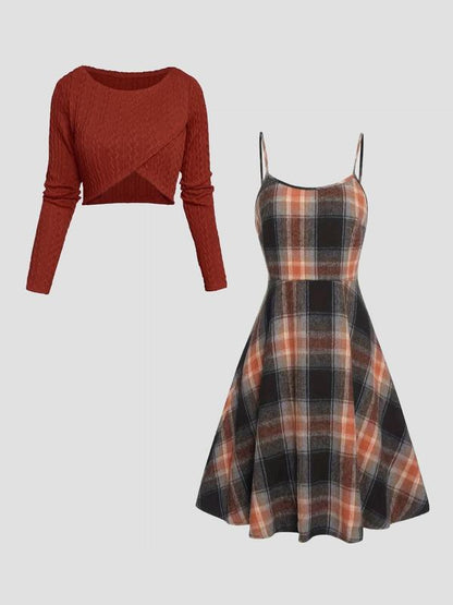Maison Ivy · The Plaid Skirt Set