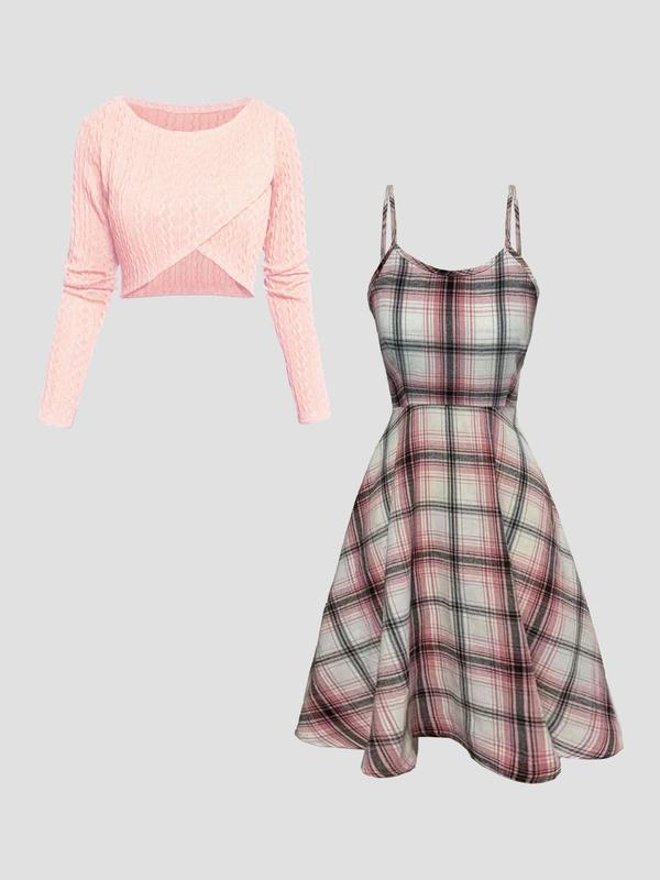 Maison Ivy · The Plaid Skirt Set