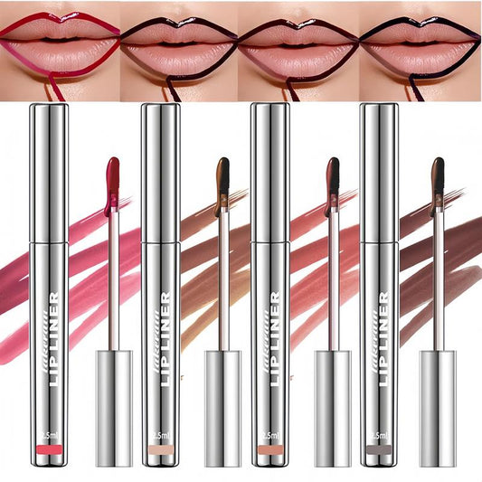 4Pcs Peel off Lip Liner Stain, Lip Gloss Lip Tint Set, Peel Off Nude Lipliner
